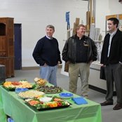 The lovely array of veggies, crackers, and cheese prepared by ReStore Manager Karen Wagner. 
