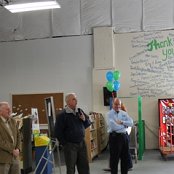 Lima City Council President John Nixon speaks to the group as the representative of the City of Lima.